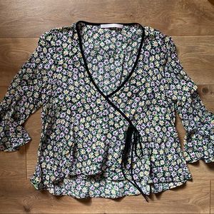 Zara cropped floral top